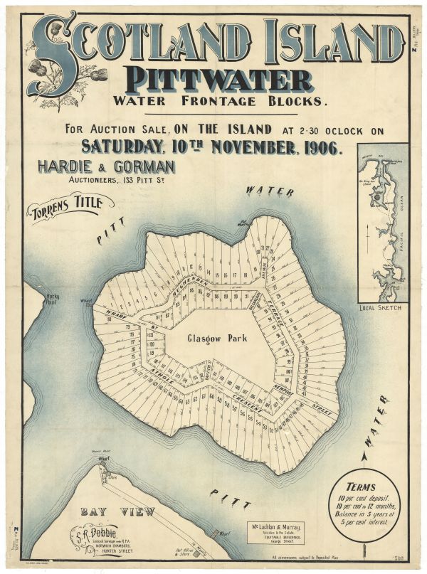 Scotland Island plan 1906