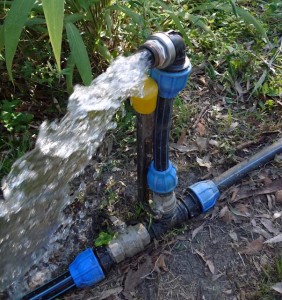 Water Flowing from Standpipe